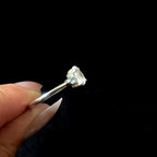 Elegant rainbow moonstone & white topaz ring | 925 Sterling Silver