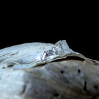 Statement rainbow moonstone & white topaz ring | 925 Sterling Silver