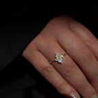 Large rainbow moonstone statement ring | 925 Sterling Silver