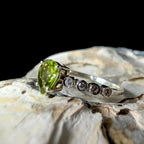Peridot statement ring | 925 Sterling Silver