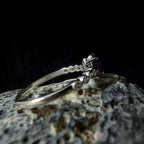 Statement amethyst and white topaz ring | 925 Sterling Silver