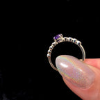 Statement amethyst and white topaz ring | 925 Sterling Silver