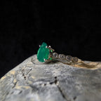 Statement green onyx and white topaz ring | 925 sterling silver