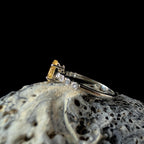 Statement citrine and white topaz ring | 925 Sterling Silver