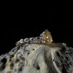 Statement citrine and white topaz ring | 925 Sterling Silver