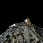 Statement citrine and white topaz ring | 925 Sterling Silver
