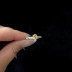 Statement citrine and white topaz ring | 925 Sterling Silver