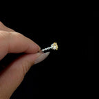 Statement citrine and white topaz ring | 925 Sterling Silver