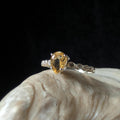 Statement citrine and white topaz ring | 925 Sterling Silver