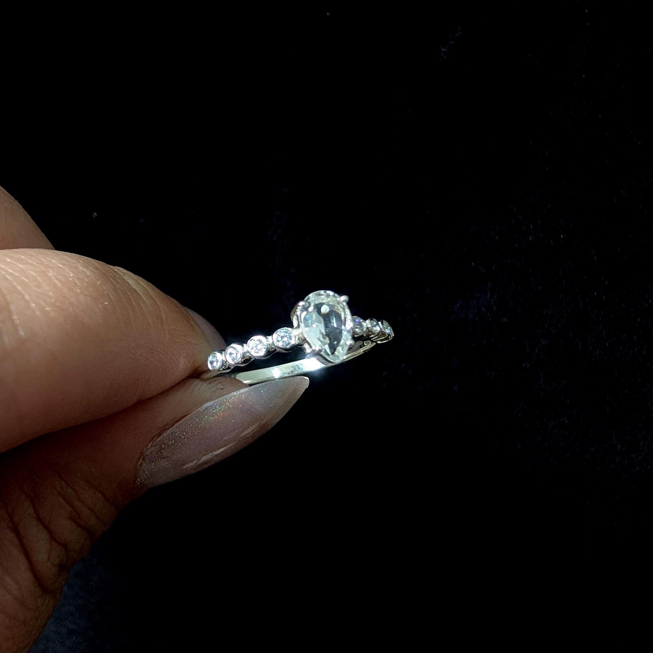 Statement white topaz ring | 925 Sterling Silver