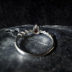 Statement garnet and white topaz ring | 925 Sterling Silver