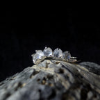 Crown rainbow moonstone ring | 925 Sterling Silver