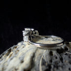 Crown rainbow moonstone ring | 925 Sterling Silver