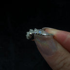 Crown rainbow moonstone ring | 925 Sterling Silver