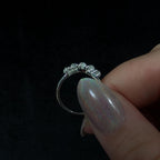 Crown rainbow moonstone ring | 925 Sterling Silver