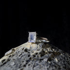 Elegant rainbow moonstone ring | 925 Sterling Silver