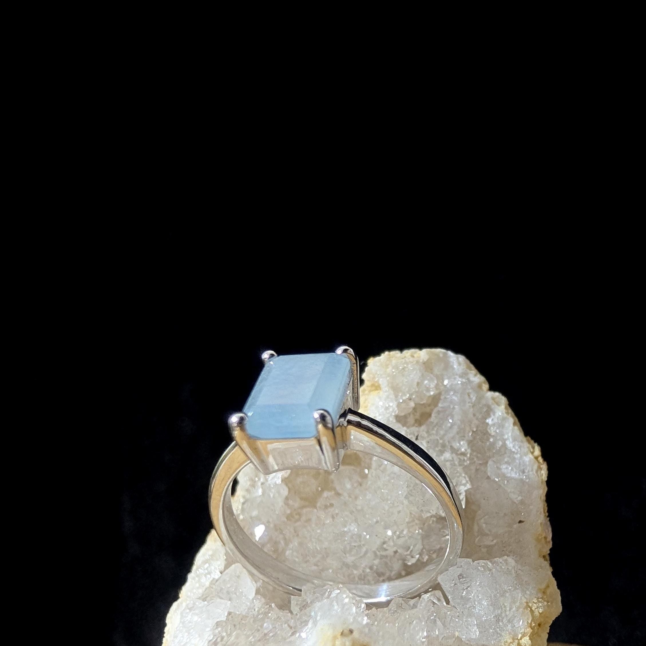 Elegant aquamarine ring | 925 Sterling Silver