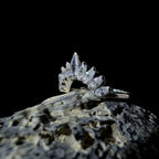 White topaz statement stacking enhancer ring | 925 Sterling Silver
