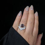 White topaz statement stacking enhancer ring | 925 Sterling Silver