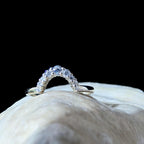 White topaz stacking enhancer ring | 925 Sterling Silver