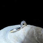 White topaz stacking enhancer ring | 925 Sterling Silver