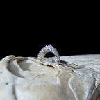 White topaz stacking enhancer ring | 925 Sterling Silver