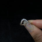 White topaz stacking enhancer ring | 925 Sterling Silver