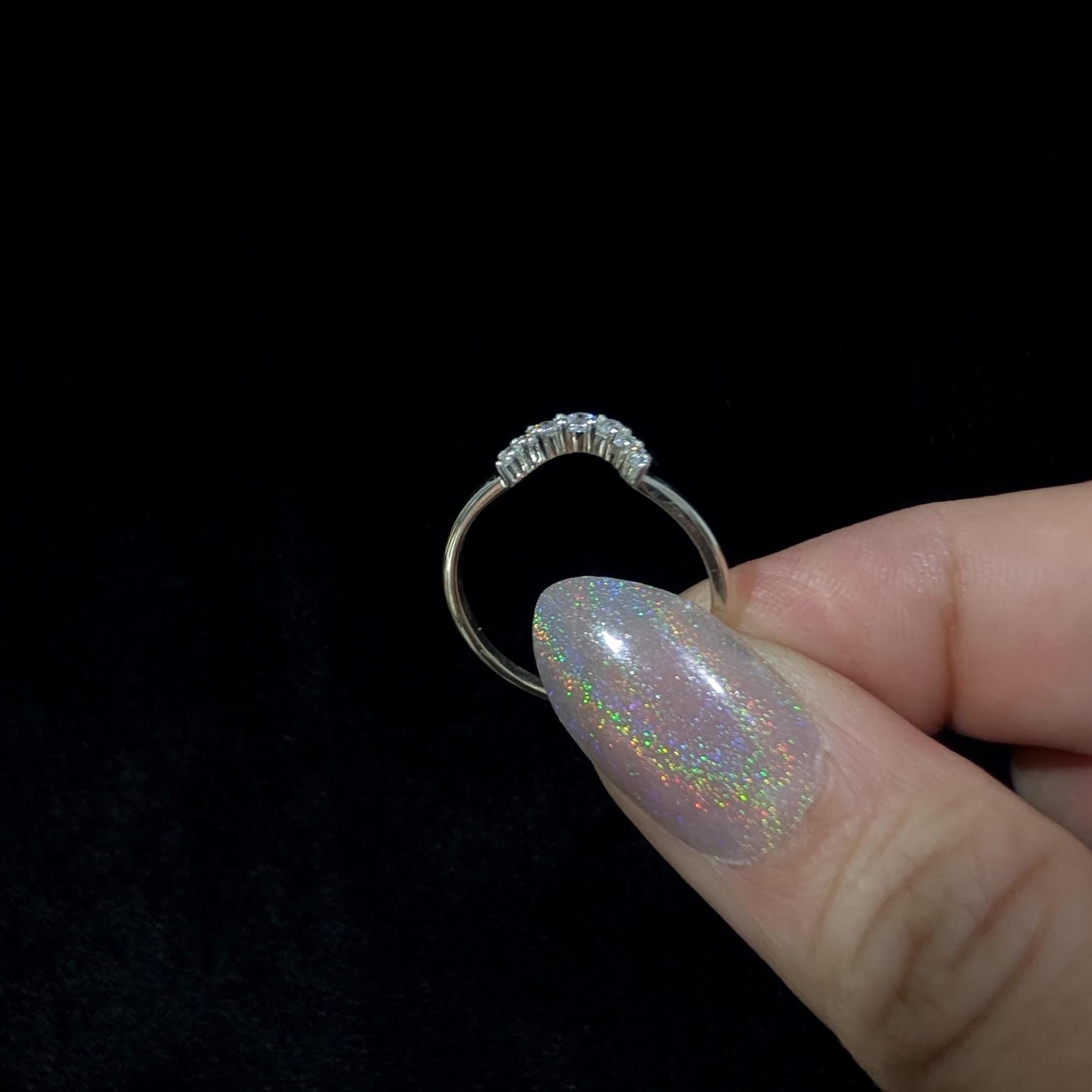 White topaz stacking enhancer ring | 925 Sterling Silver