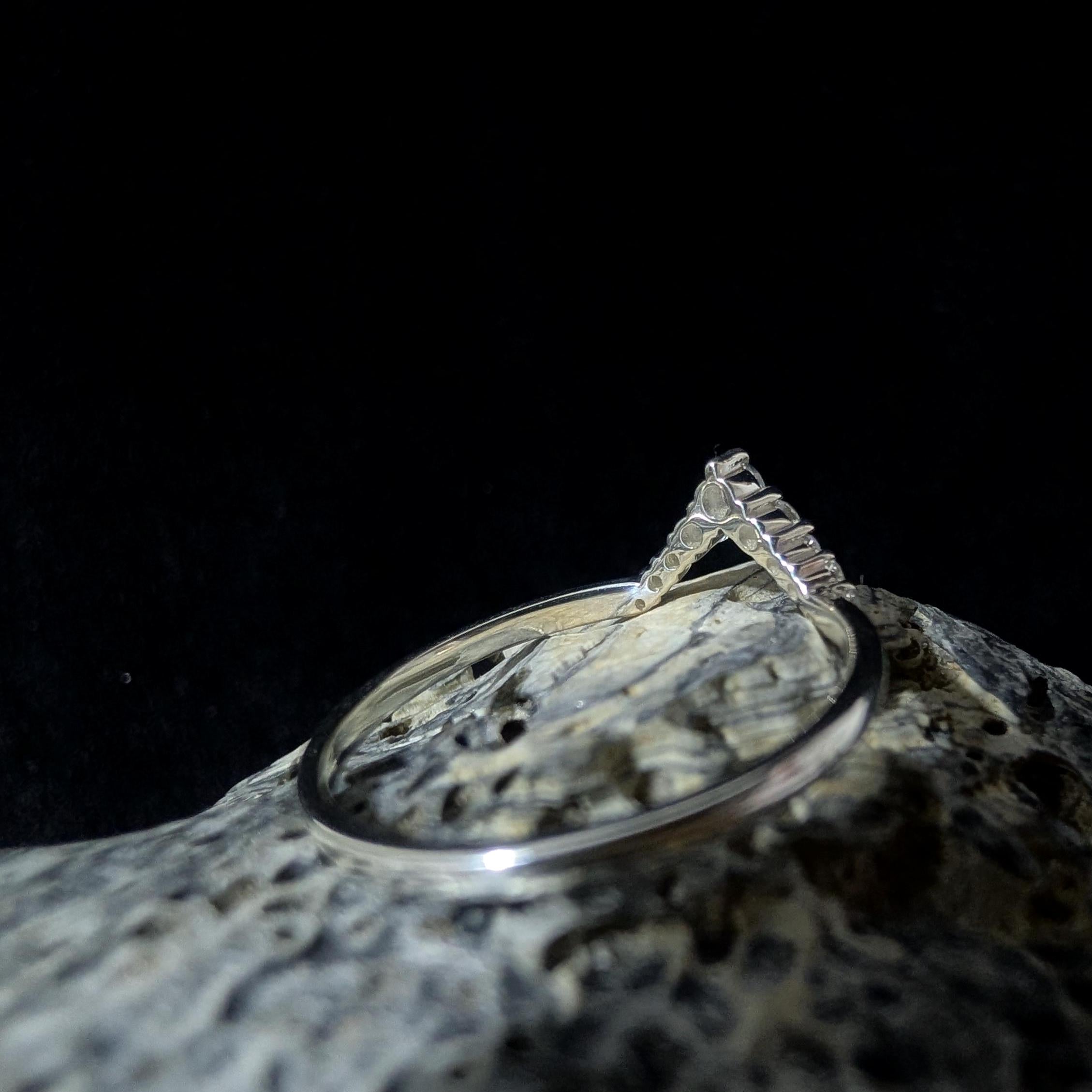 White topaz stacking enhancer ring | 925 Sterling Silver