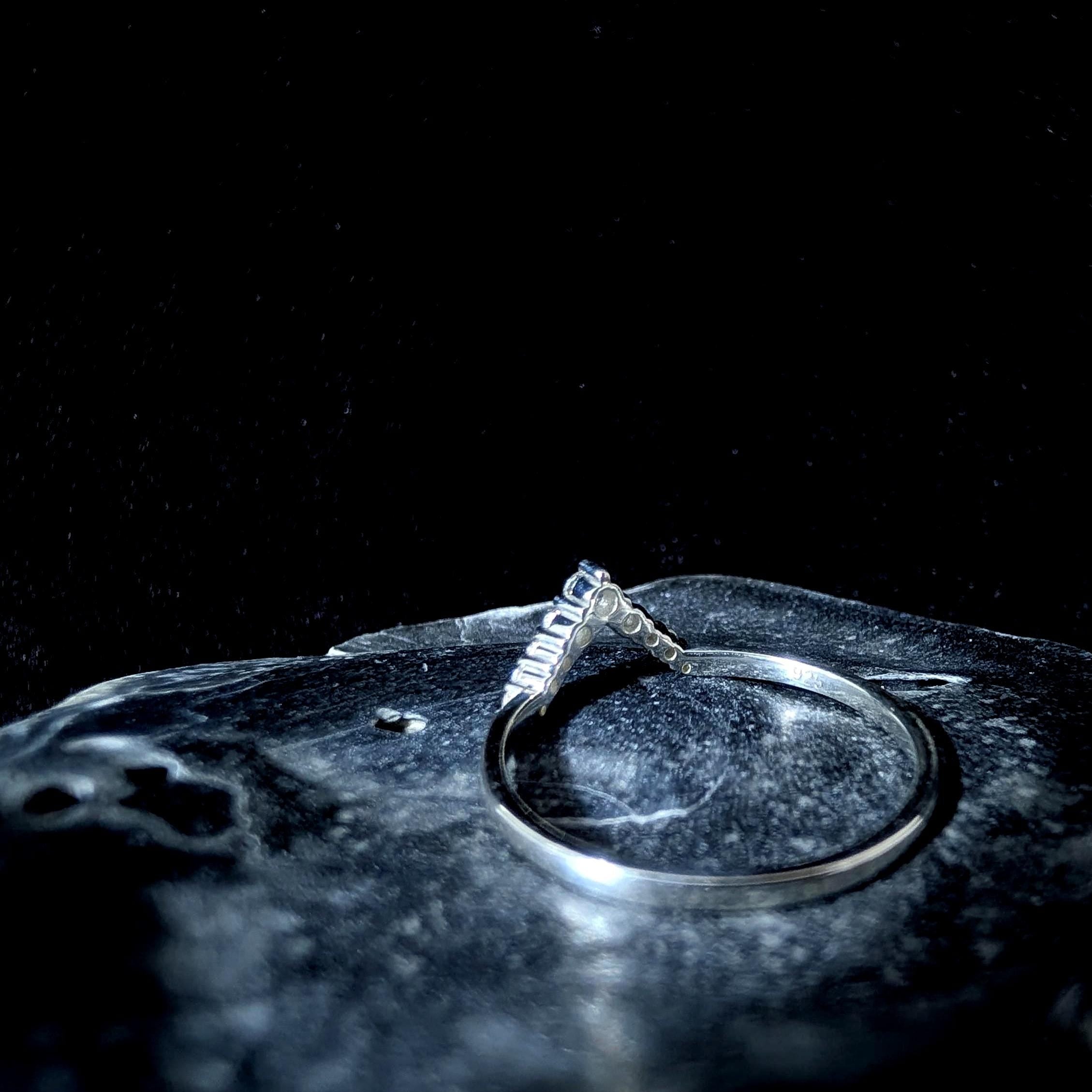 White topaz stacking enhancer ring | 925 Sterling Silver