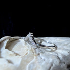 White topaz stacking enhancer ring | 925 Sterling Silver