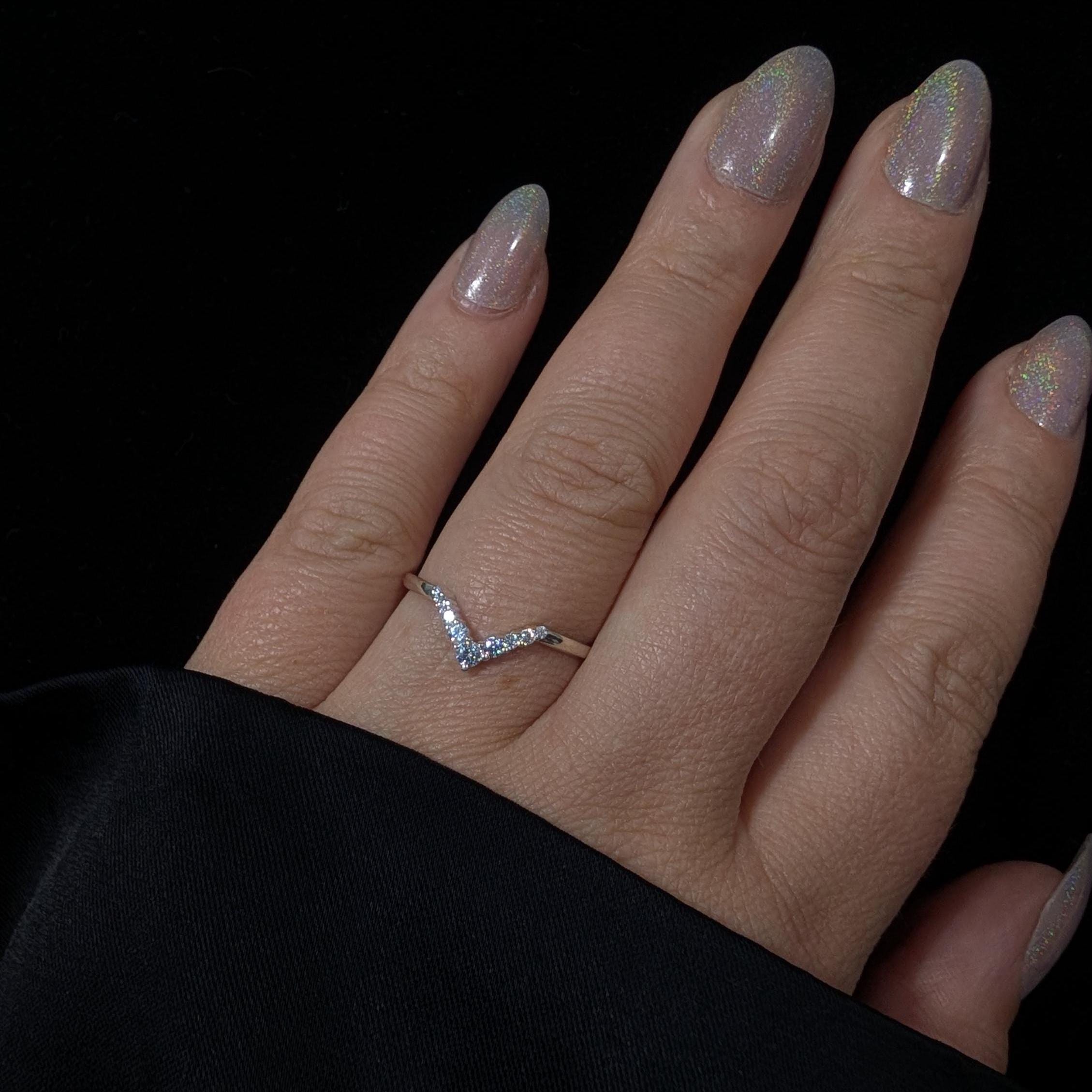 White topaz stacking enhancer ring | 925 Sterling Silver