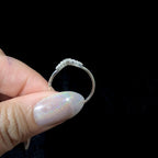 White topaz stacking enhancer ring | 925 Sterling Silver
