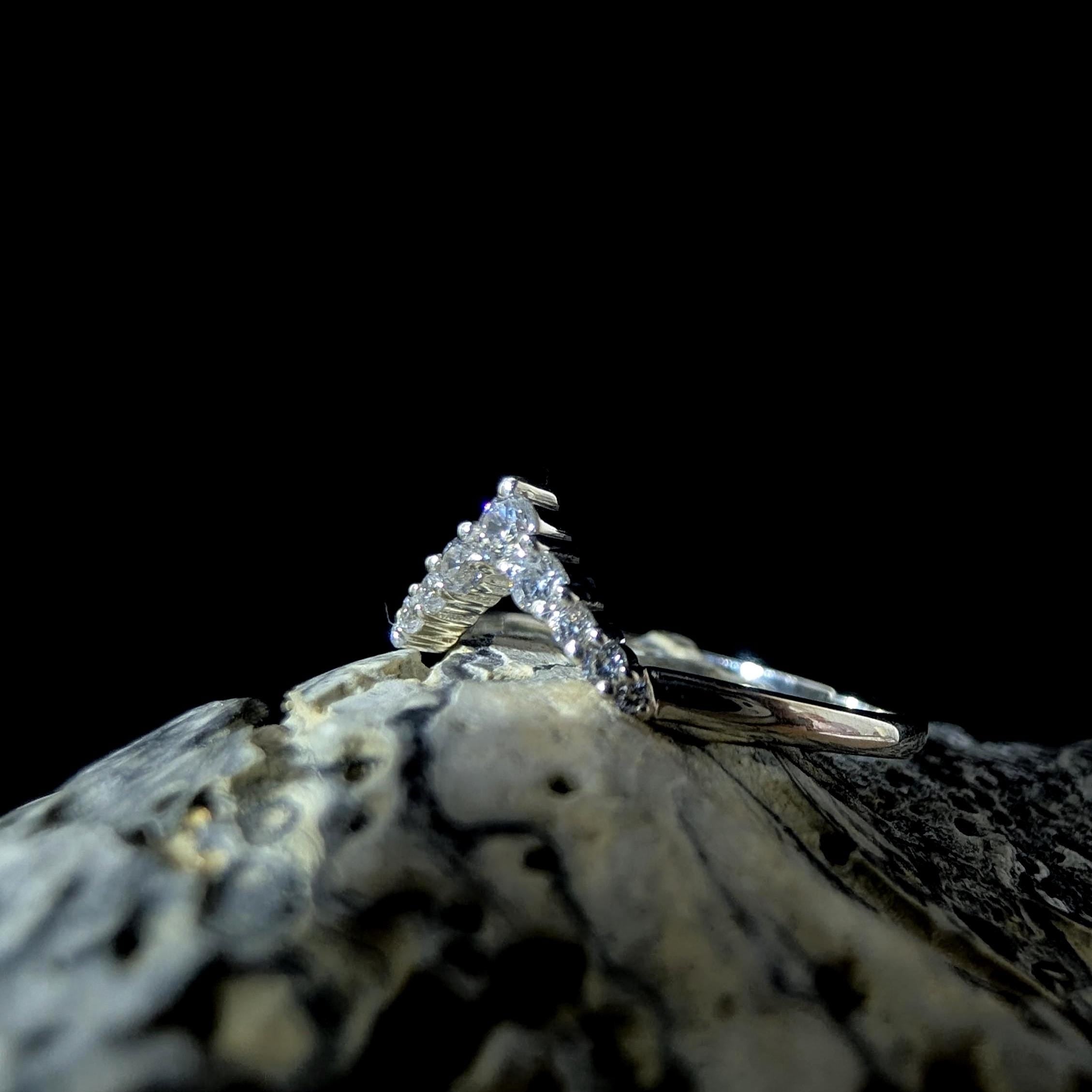 White topaz stacking enhancer ring | 925 Sterling Silver