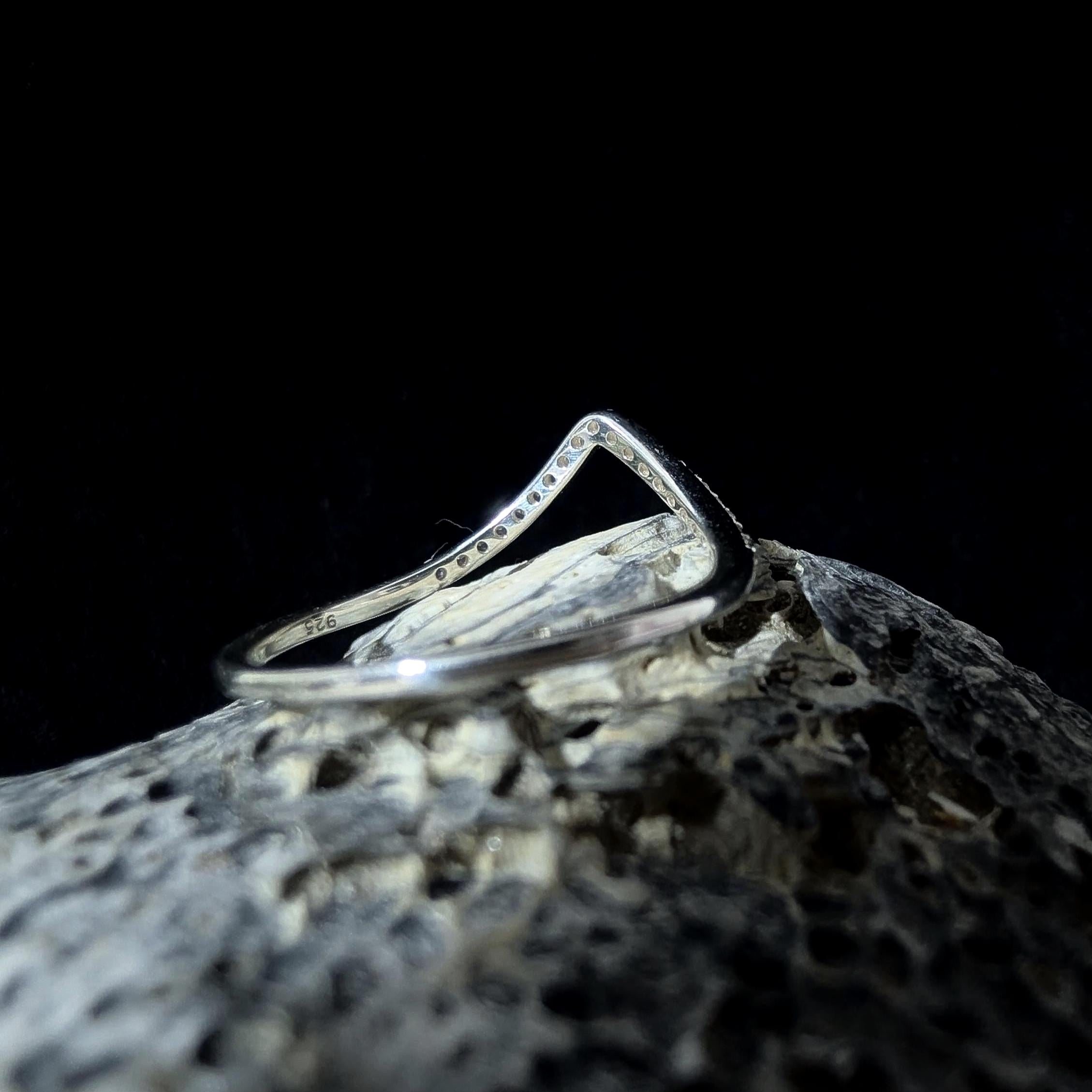 White topaz stacking enhancer ring | 925 Sterling Silver