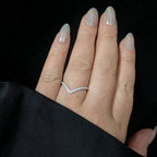 White topaz stacking enhancer ring | 925 Sterling Silver
