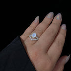 White topaz stacking enhancer ring | 925 Sterling Silver
