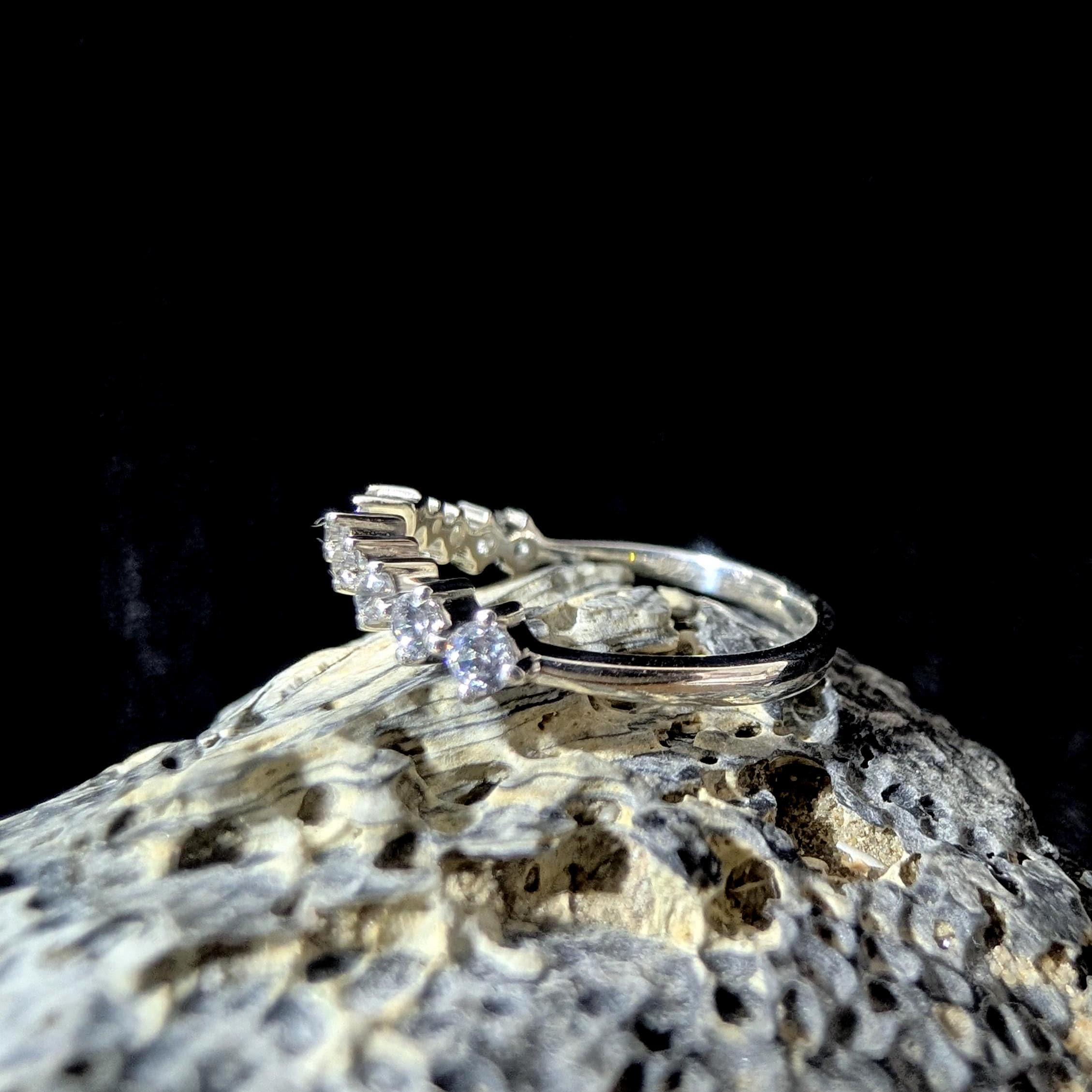 White Topaz Statement Ring Enhancer | 925 sterling silver