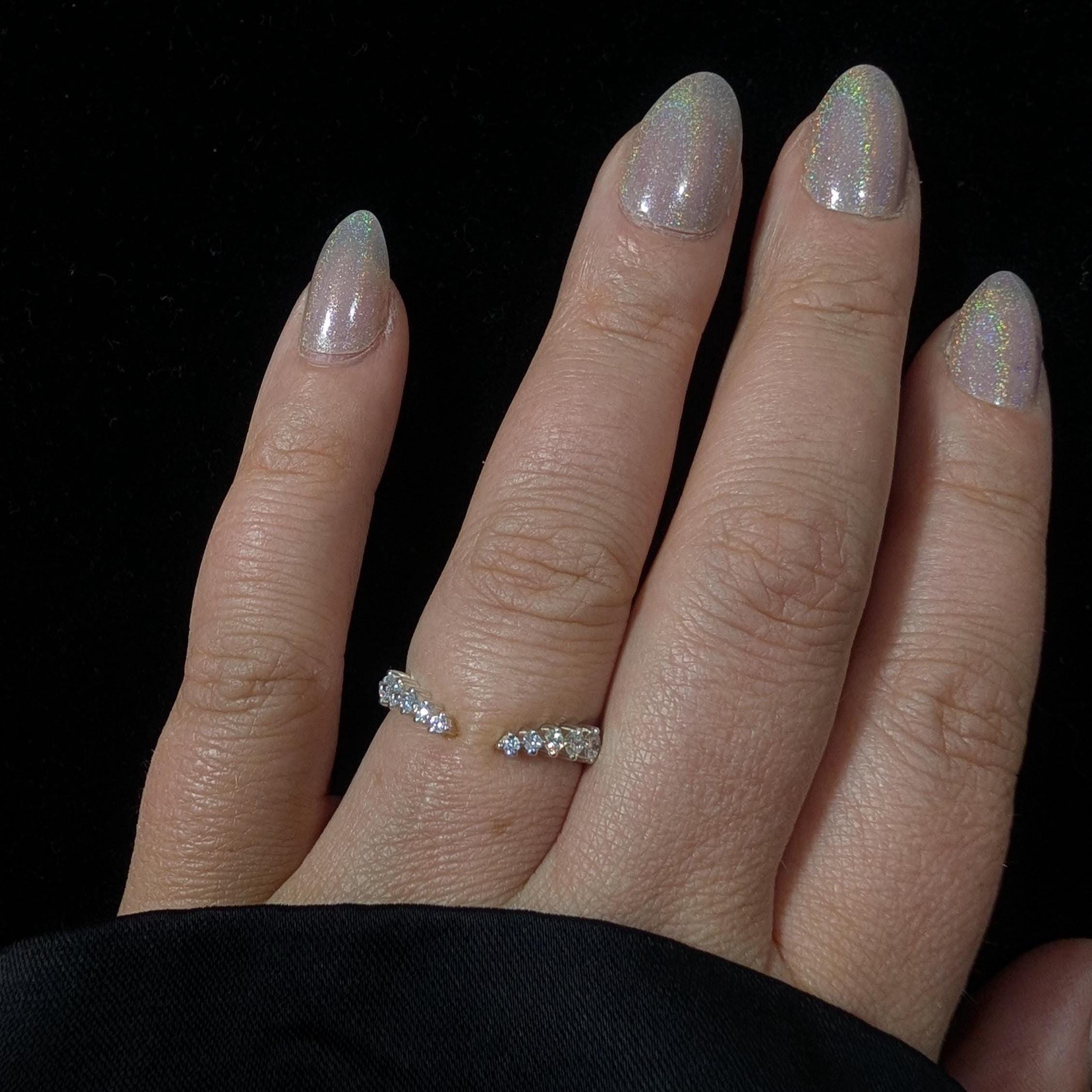 White Topaz Statement Ring Enhancer | 925 sterling silver