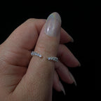 White Topaz Statement Ring Enhancer | 925 sterling silver