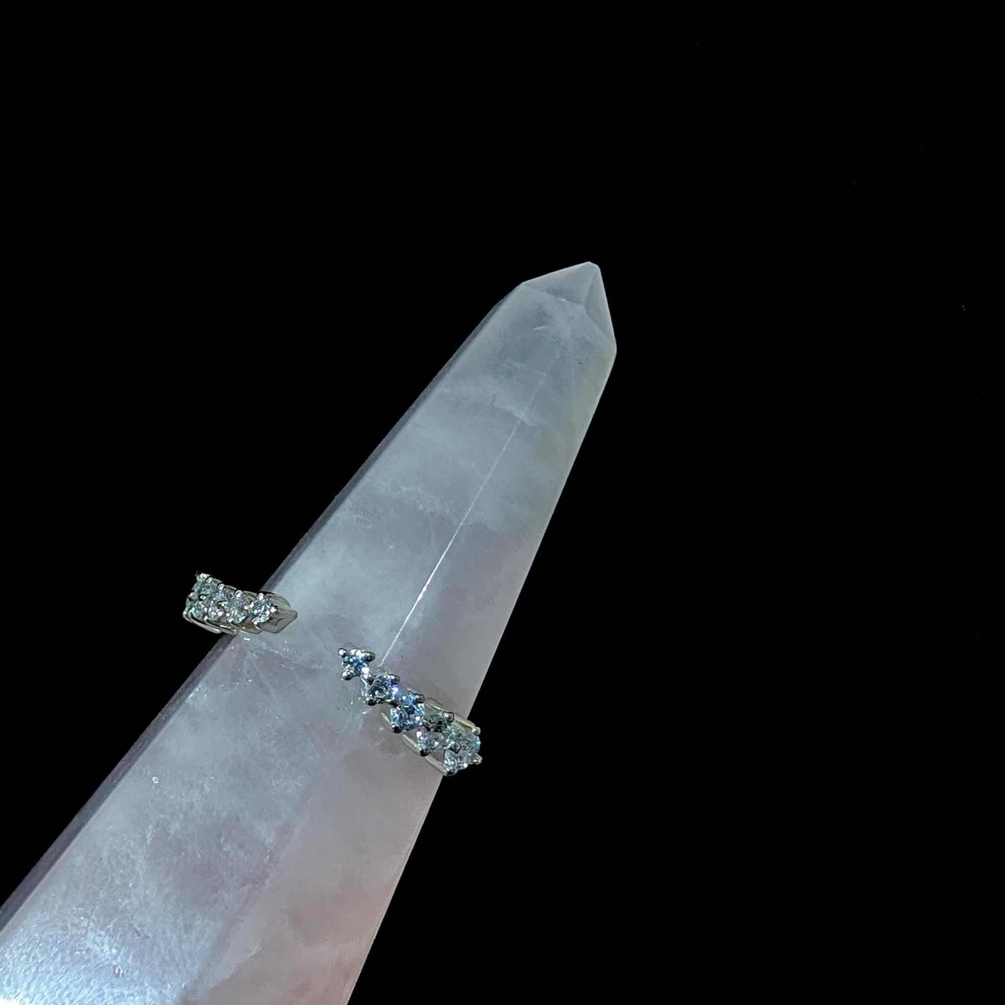 White Topaz Statement Ring Enhancer | 925 sterling silver