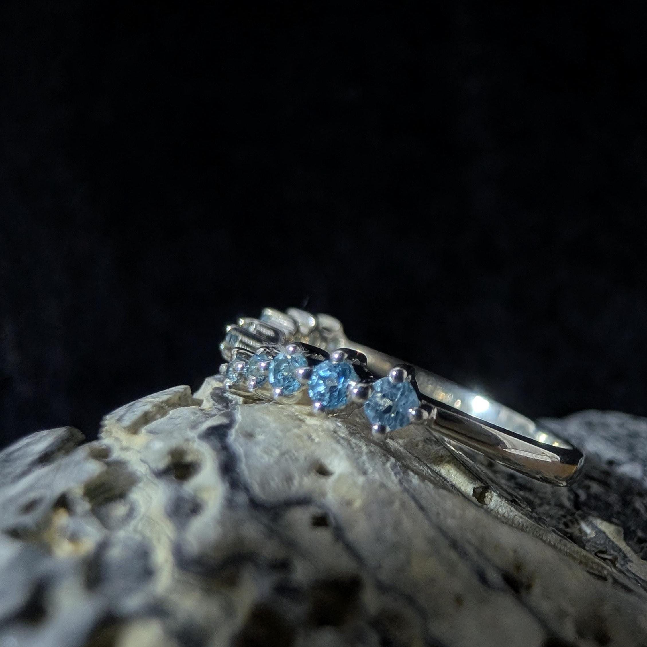 Blue Topaz Enhancer Ring | 925 sterling silver
