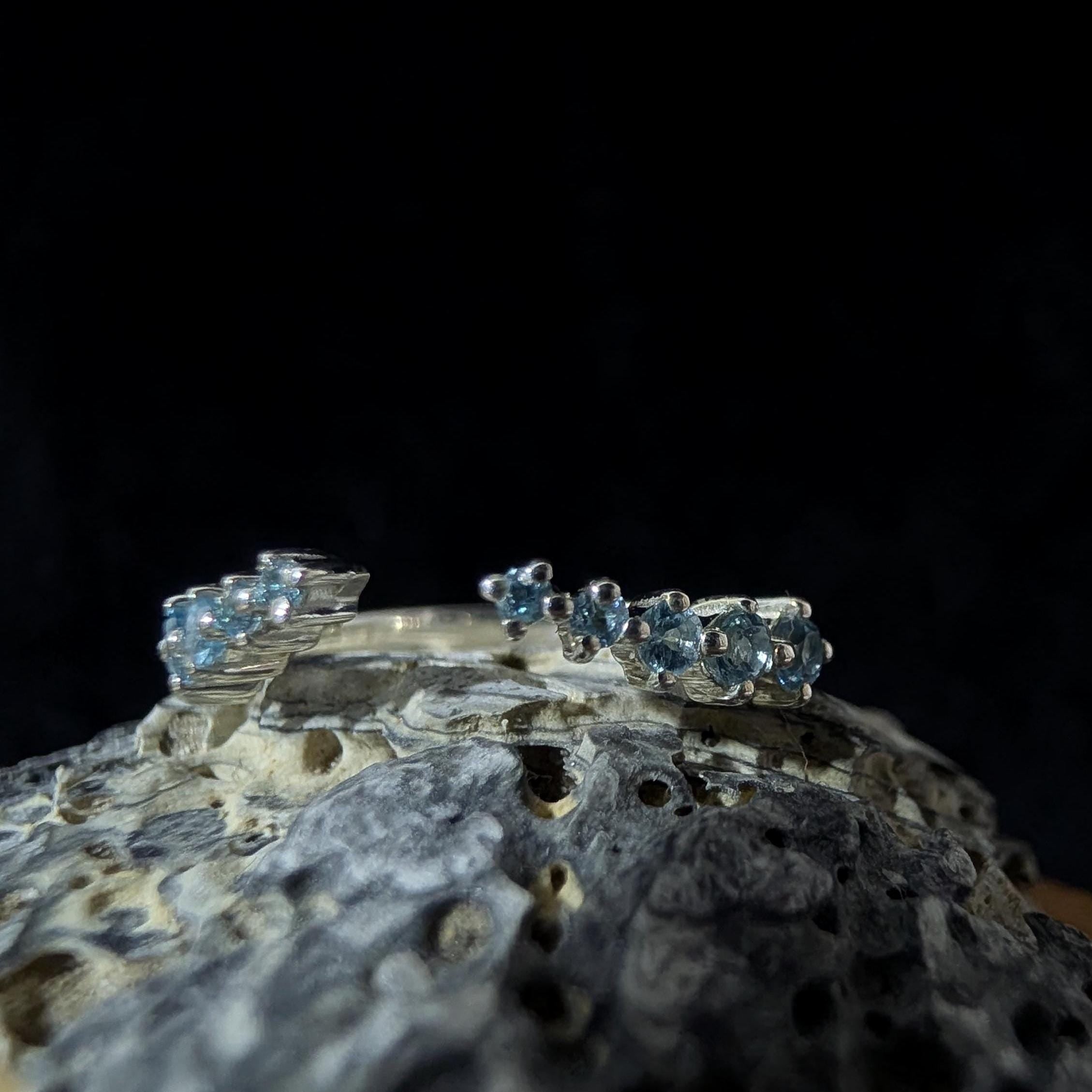 Blue Topaz Enhancer Ring | 925 sterling silver