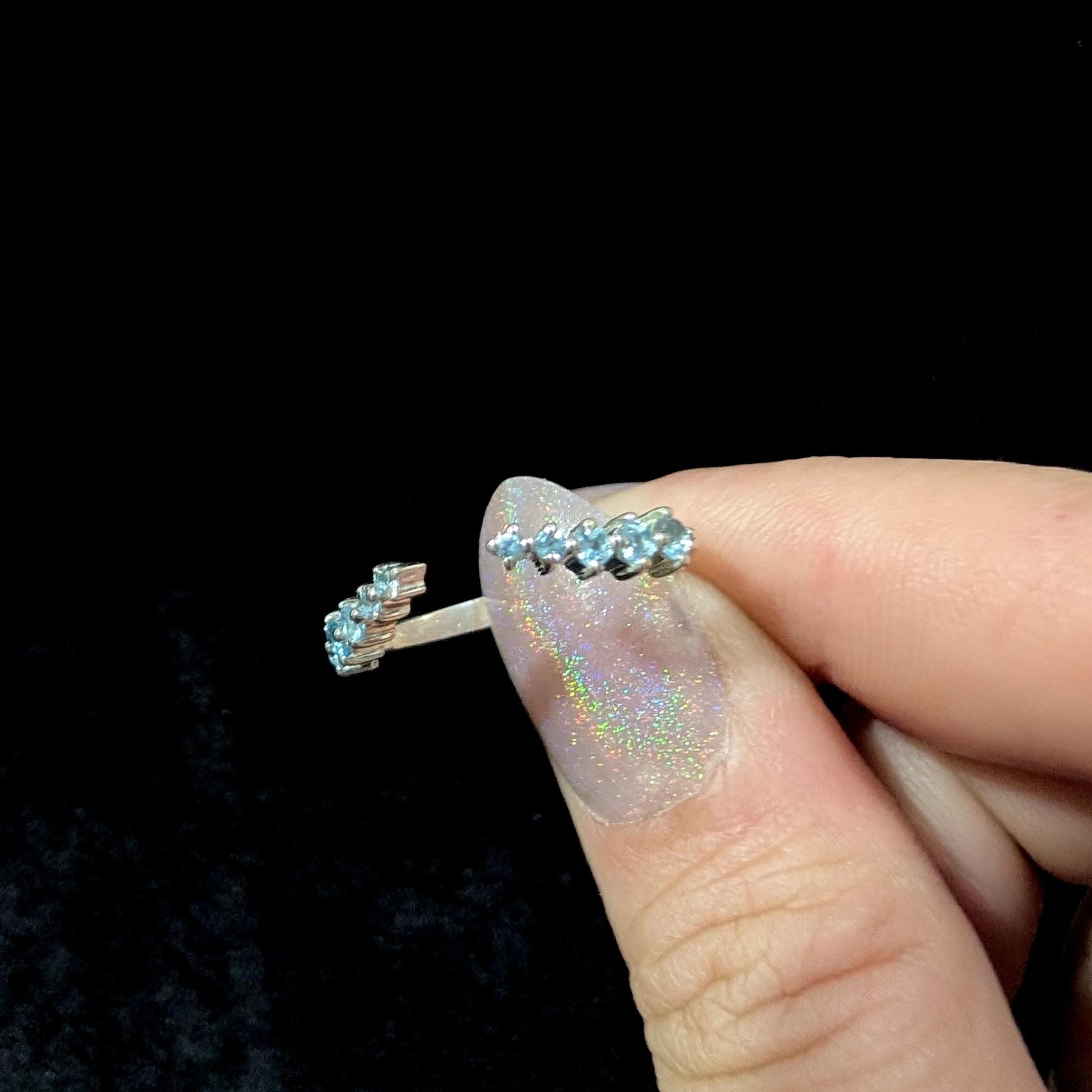 Blue Topaz Enhancer Ring | 925 sterling silver