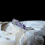 Amethyst stacking ring | 925 Sterling Silver