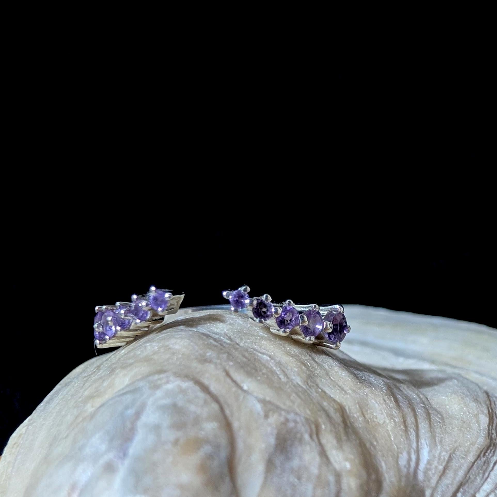 Amethyst stacking ring | 925 Sterling Silver