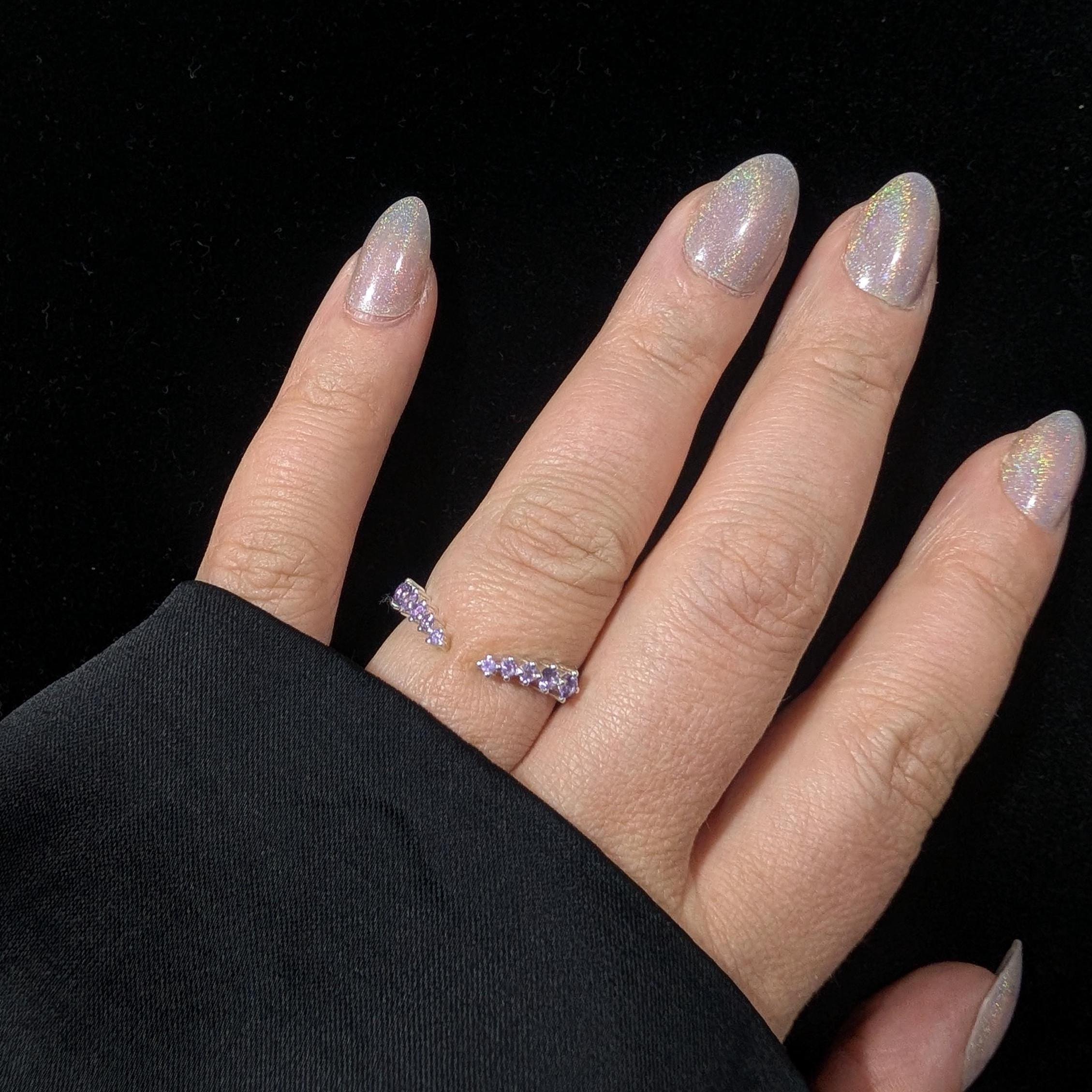 Amethyst stacking ring | 925 Sterling Silver