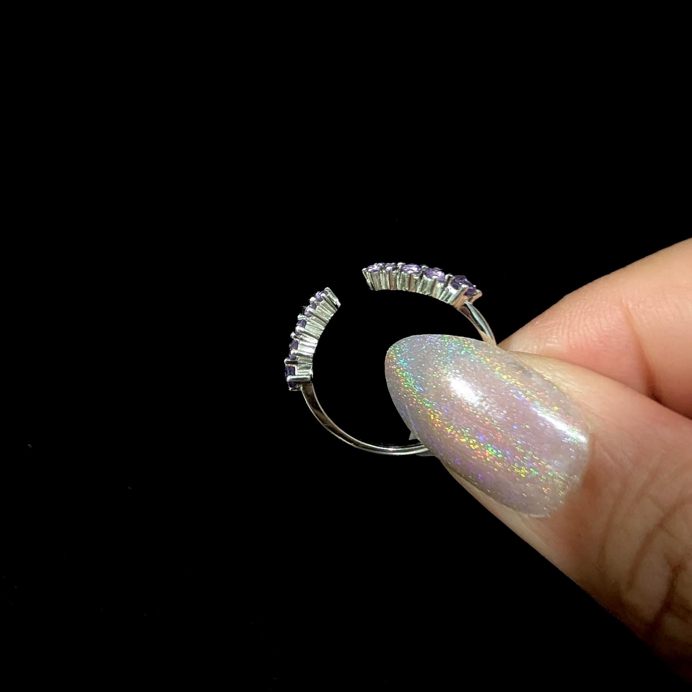 Amethyst stacking ring | 925 Sterling Silver
