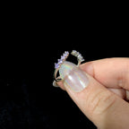 Amethyst stacking ring | 925 Sterling Silver