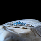 Blue topaz minimalist everyday ring | 925 Sterling Silver